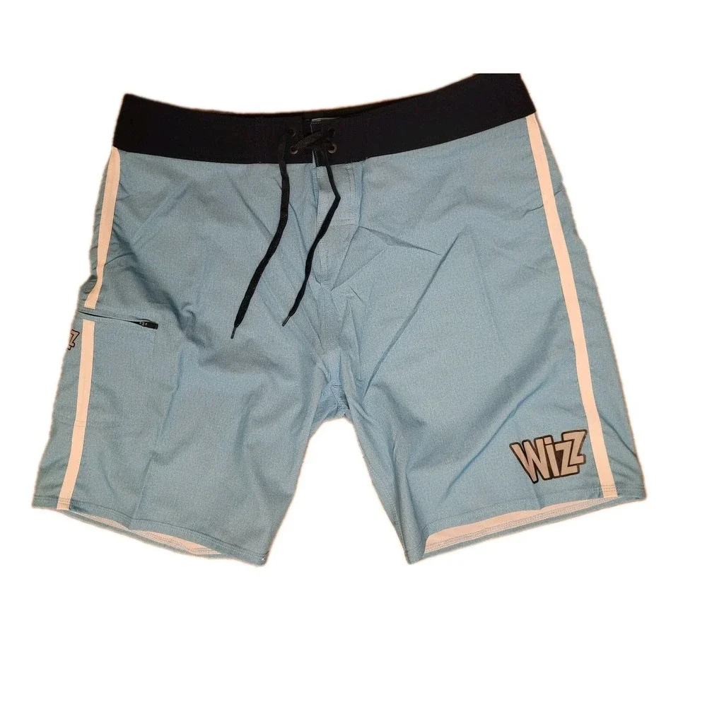 WizZ Men's Physique Board Shorts Competition Stage Trunks Blue/Navy‎ Size 36